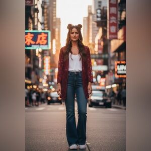 Academia brown lace gypsy hippie  Cardigan